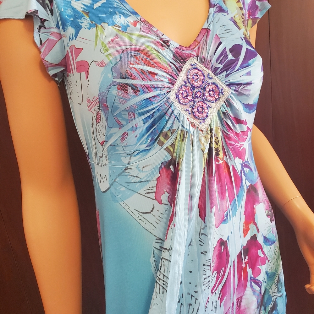 Apt. 9 Floral and Butterfly Printed Summer Dress - Picture 6 of 13